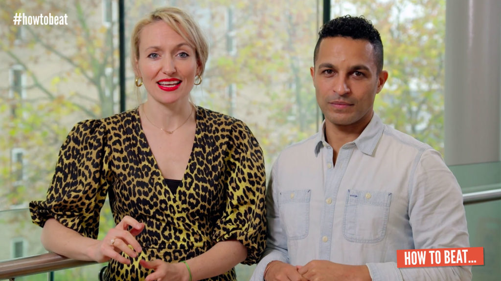 Channel 4's 'How to Beat... Stress'. Presenters: Dr Javid Abdelmoneim and Kate Quilton. 